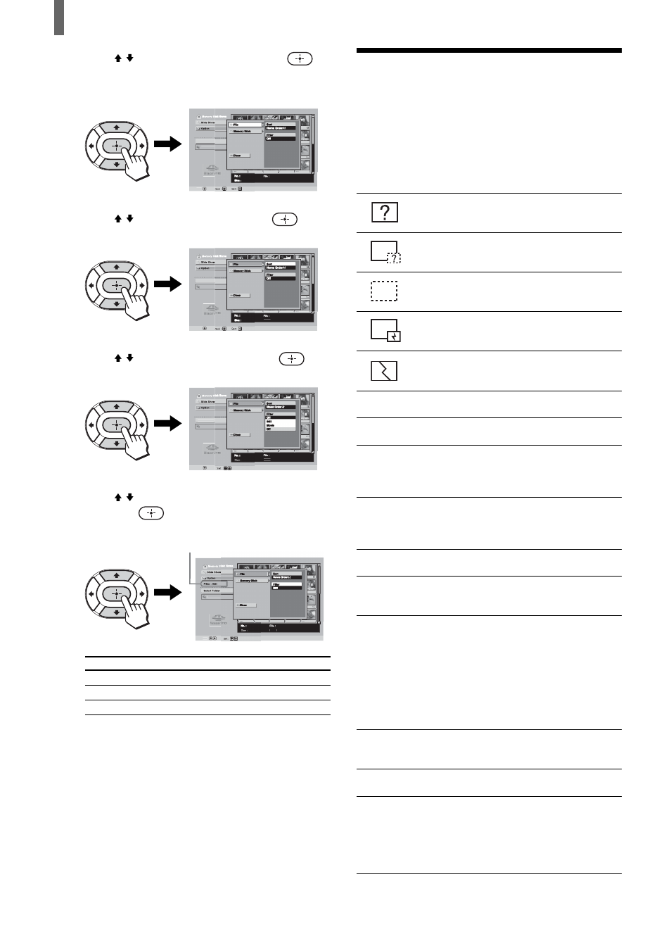 Caution icons and messages | Sony KLV-23HR2 User Manual | Page 74 / 84