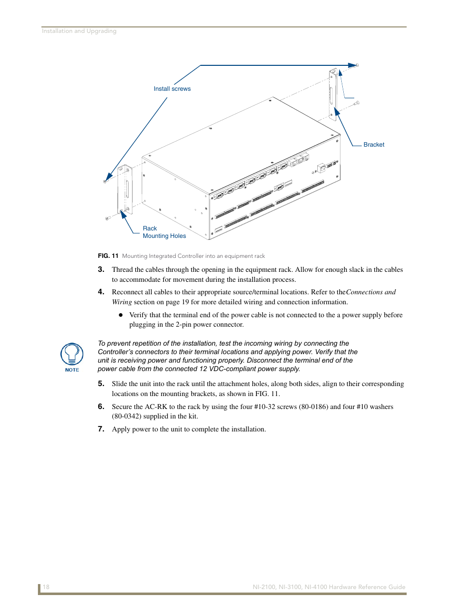 AMX NetLinx Integrated Controller NI-3100 User Manual | Page 22 / 36