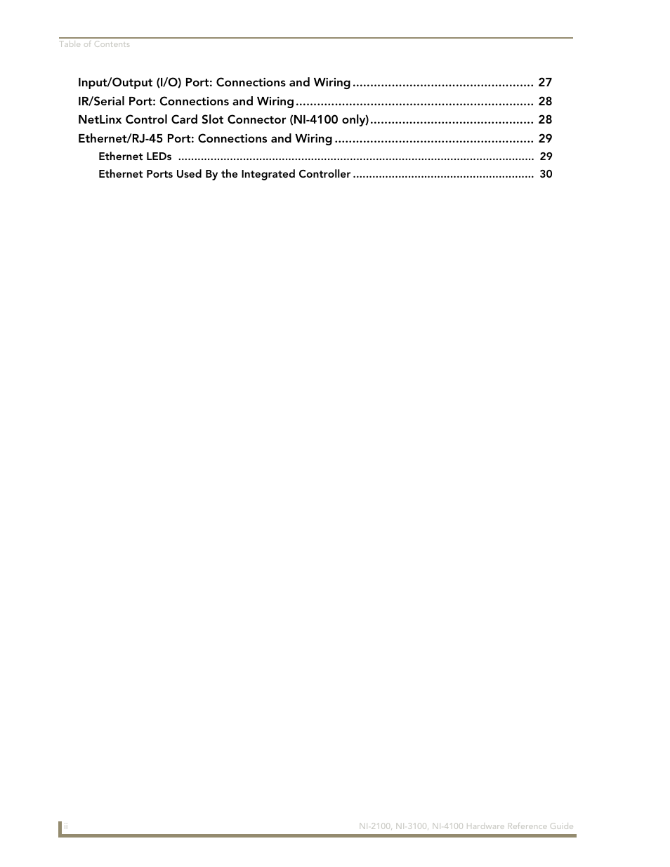 AMX NetLinx Integrated Controller NI-3100 User Manual | Page 4 / 36