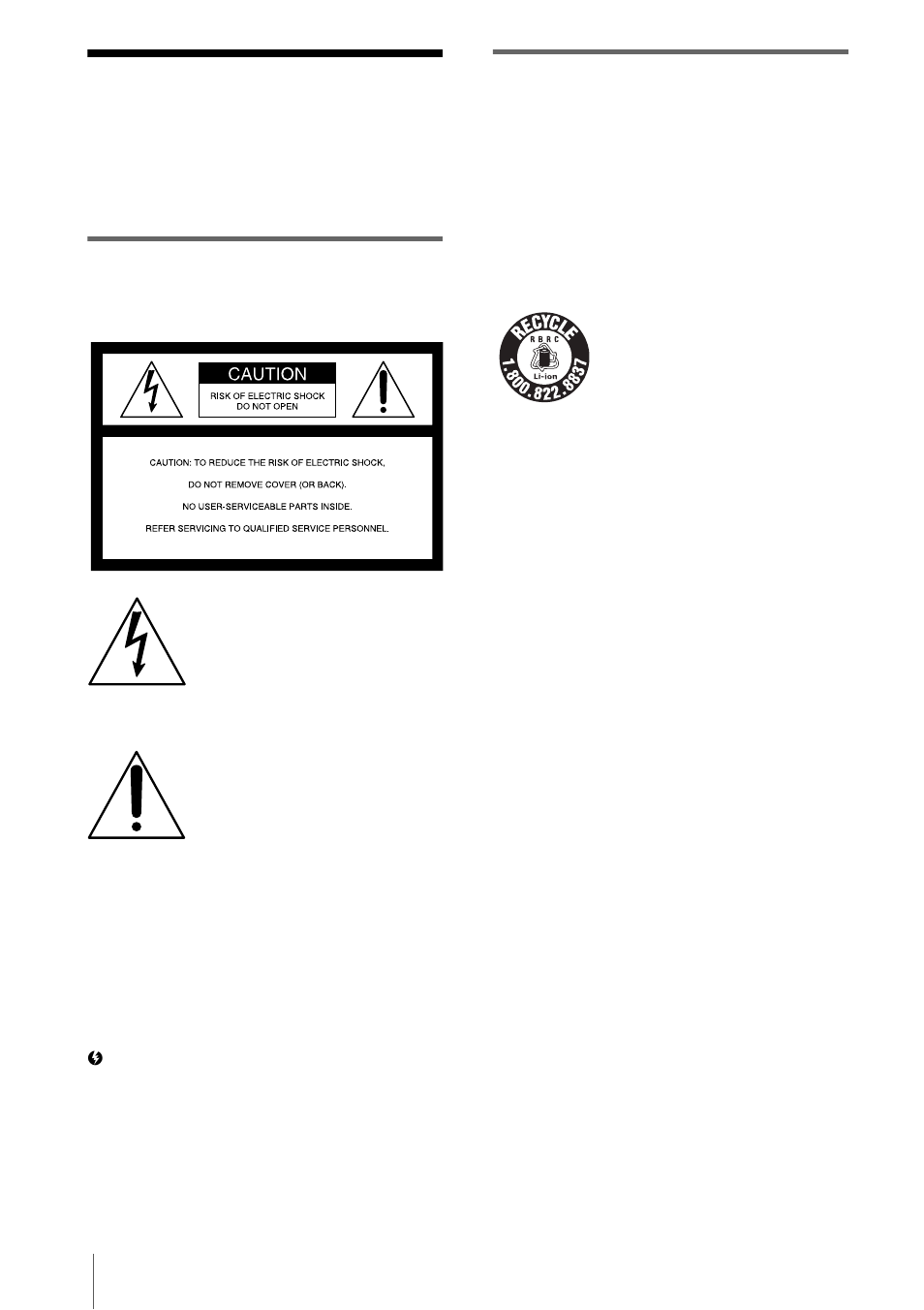 Read this first, Warning, For customers in the u.s.a. and canada | Sony DCR-PC330 User Manual | Page 2 / 136
