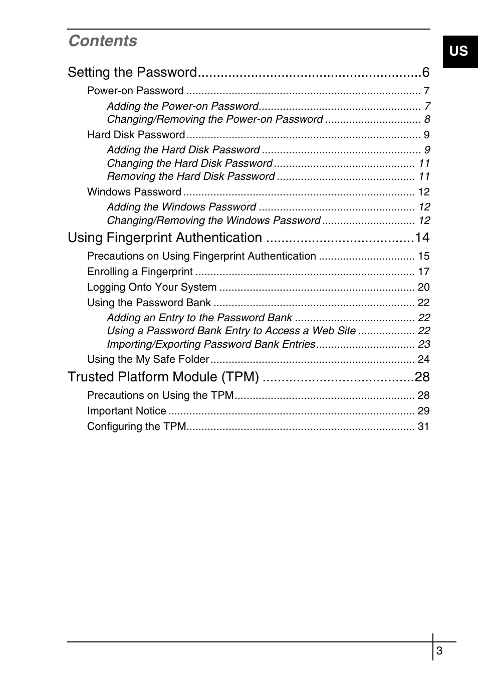 Sony VGN-BX540BW User Manual | Page 3 / 64