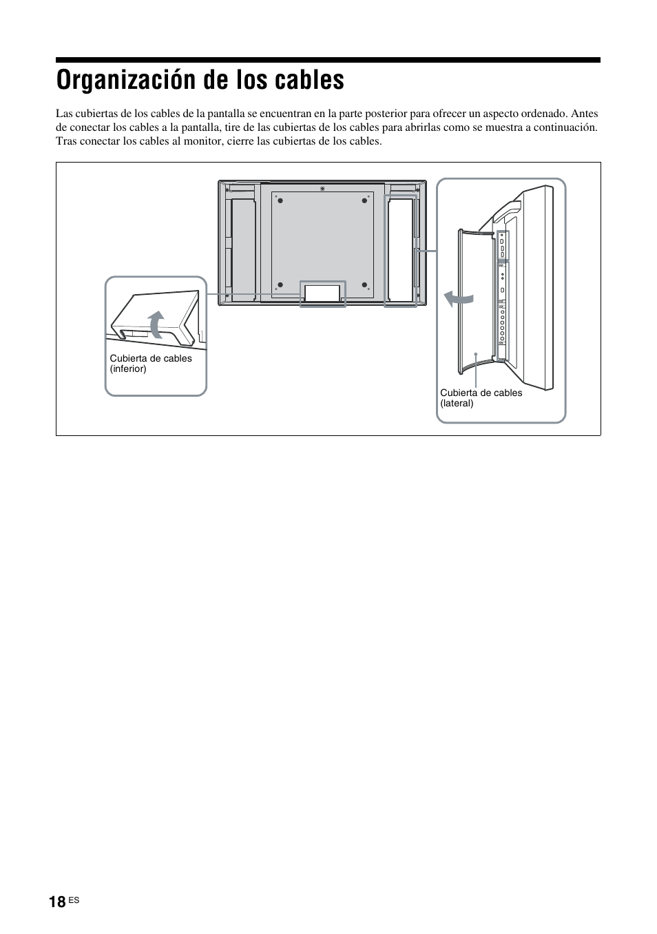 Organización de los cables | Sony FWD-32LX2F User Manual | Page 166 / 255