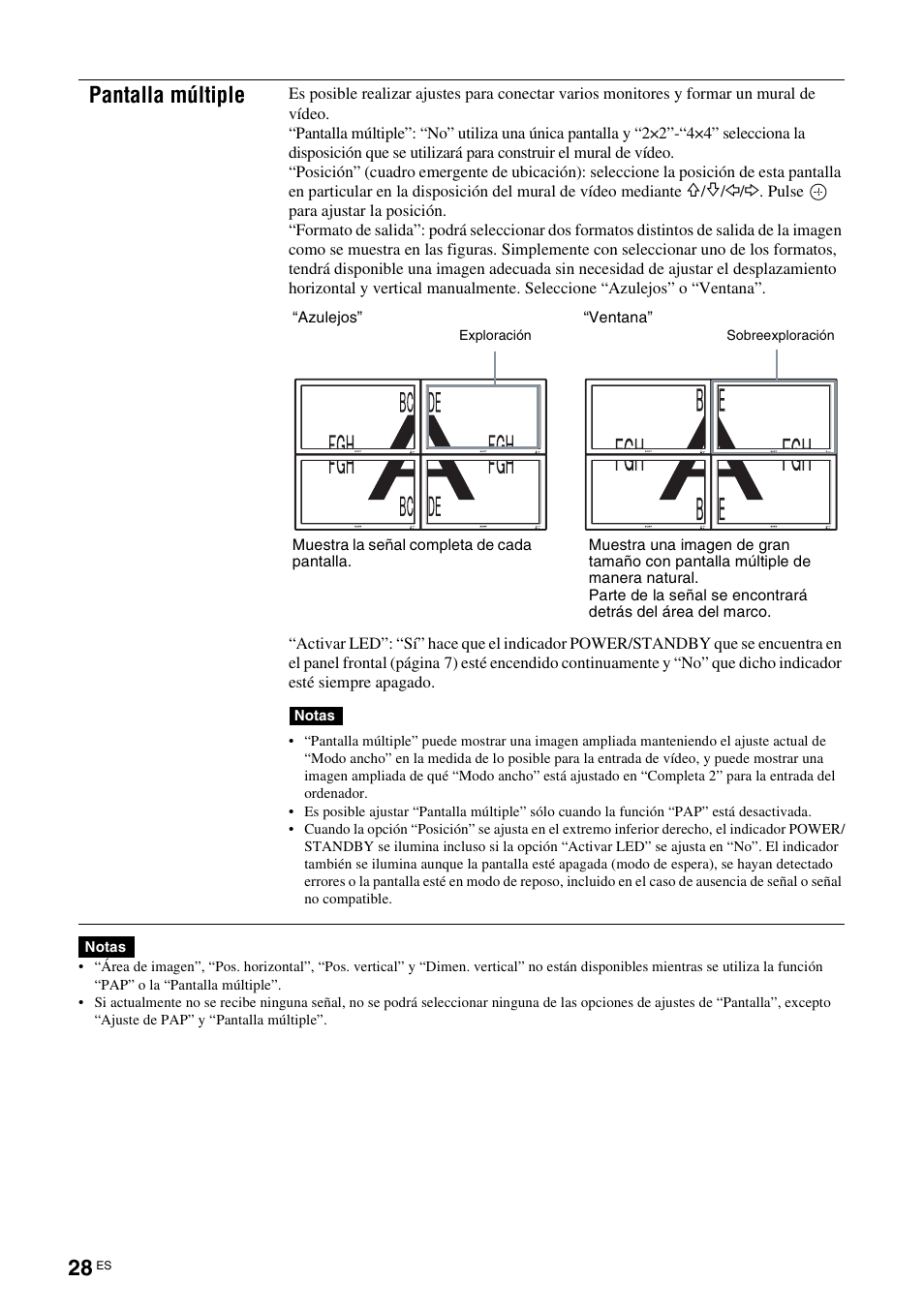 Pantalla múltiple | Sony FWD-32LX2F User Manual | Page 176 / 255