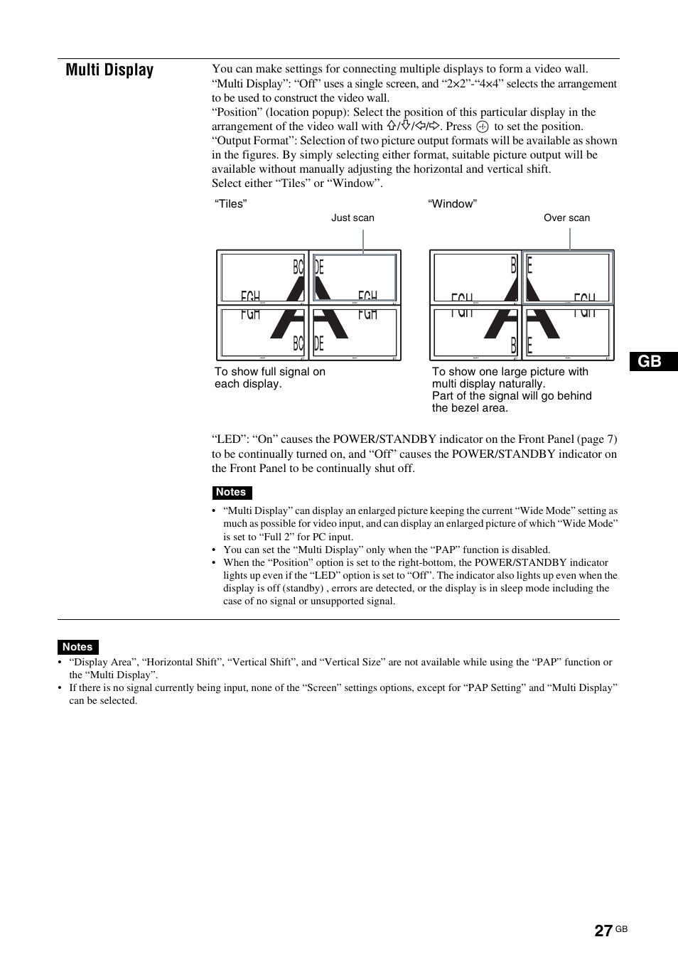 Multi display | Sony FWD-32LX2F User Manual | Page 67 / 255