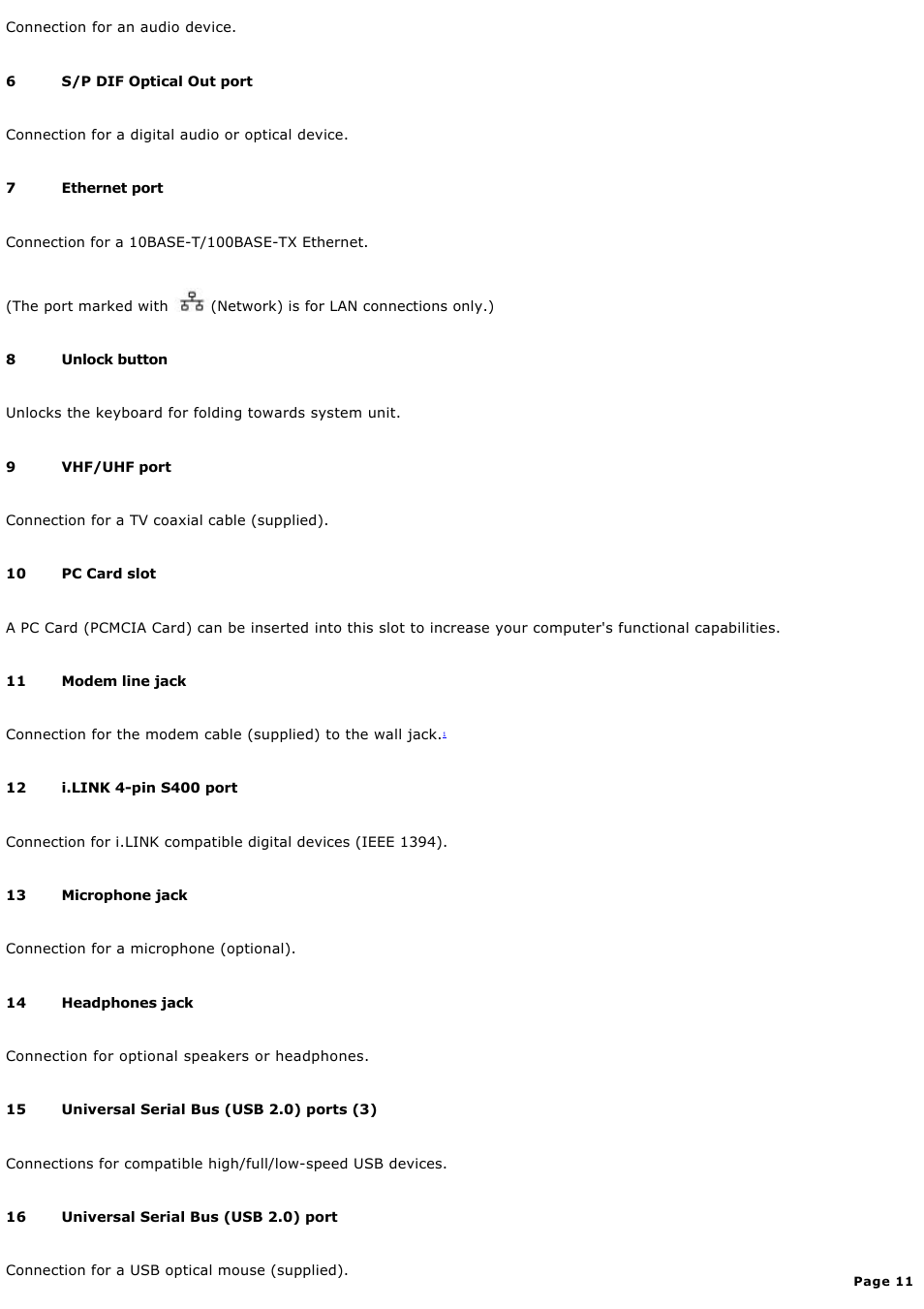 Sony PCV-W510G User Manual | Page 11 / 129