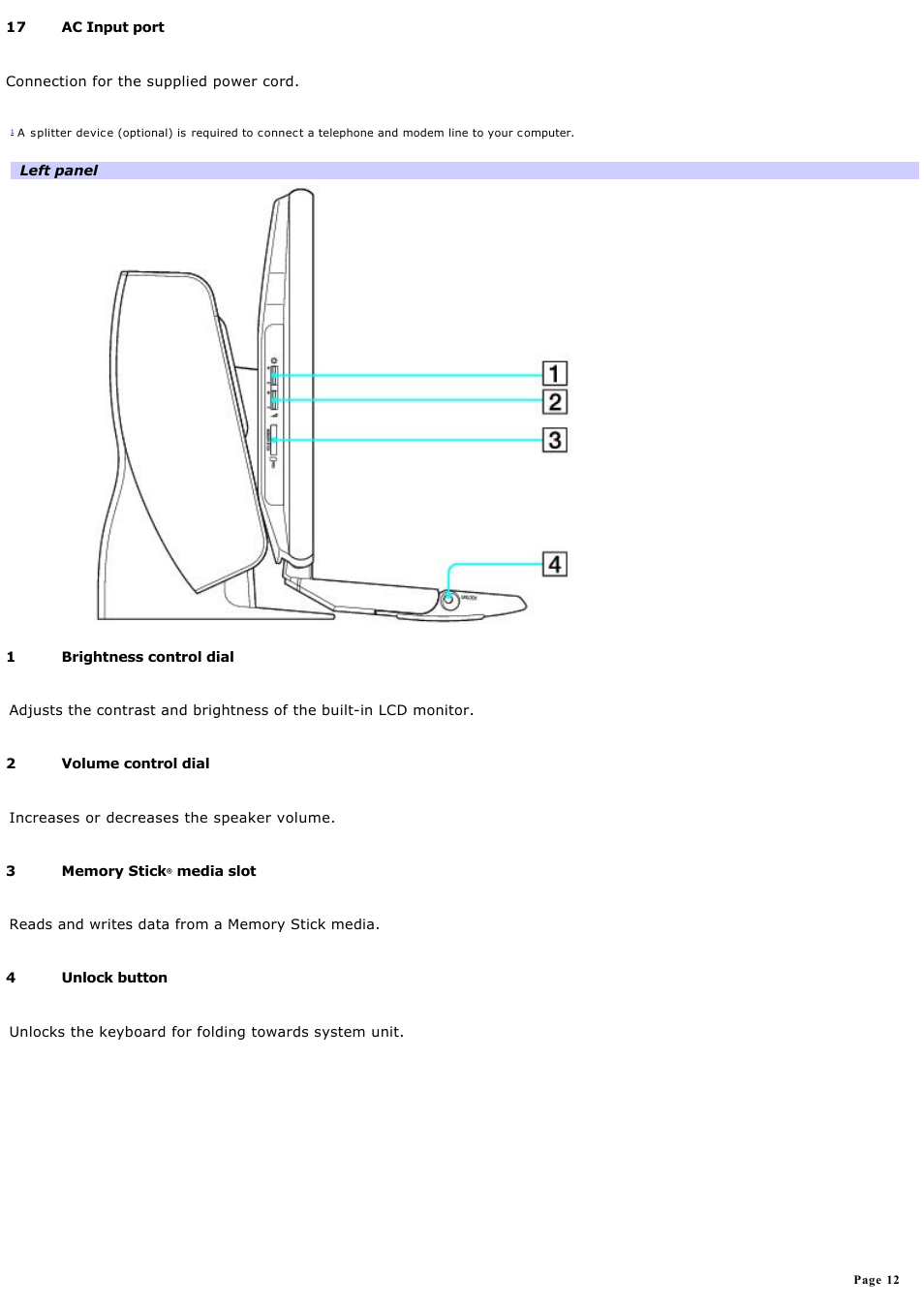 Sony PCV-W510G User Manual | Page 12 / 129