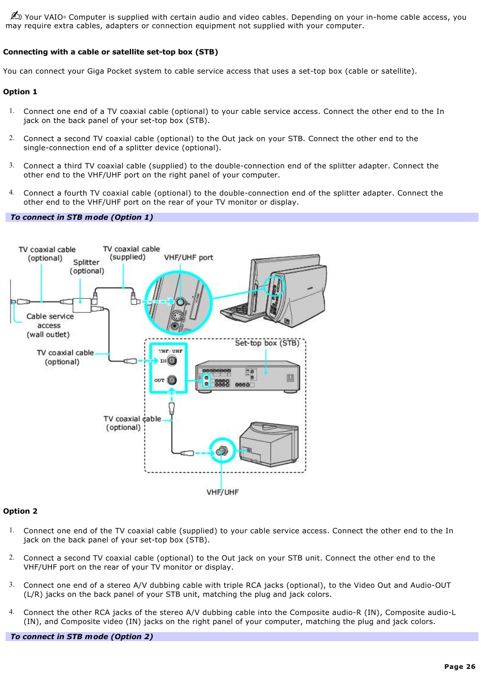 Sony PCV-W510G User Manual | Page 26 / 129