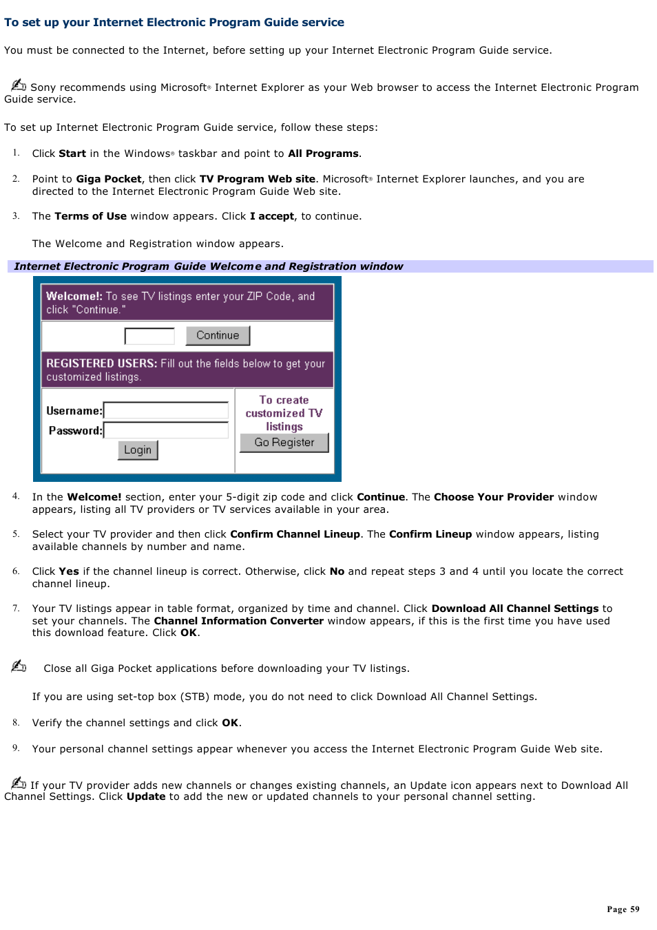 Sony PCV-W510G User Manual | Page 59 / 129