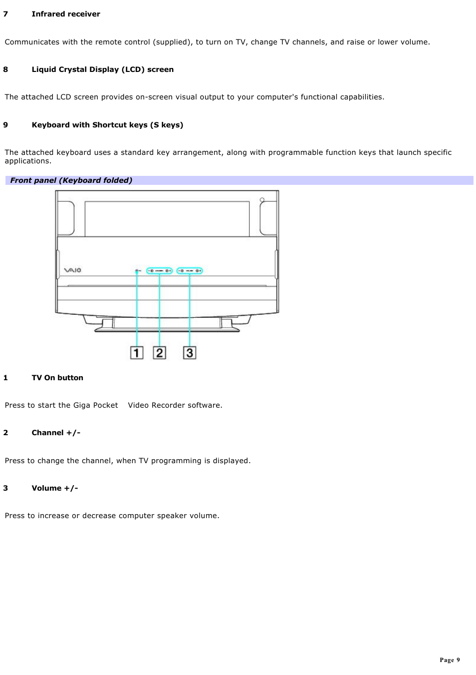 Sony PCV-W510G User Manual | Page 9 / 129