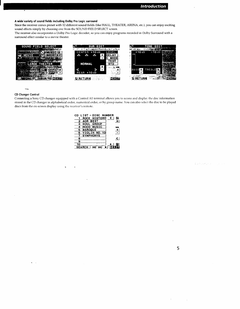Introduction | Sony STR-DE905G User Manual | Page 5 / 51