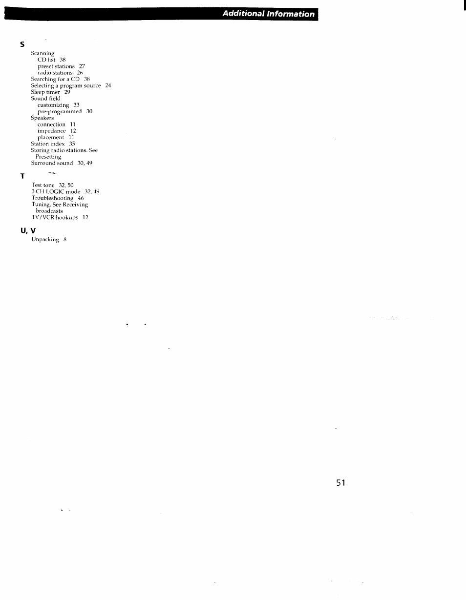 Additional information | Sony STR-DE905G User Manual | Page 51 / 51