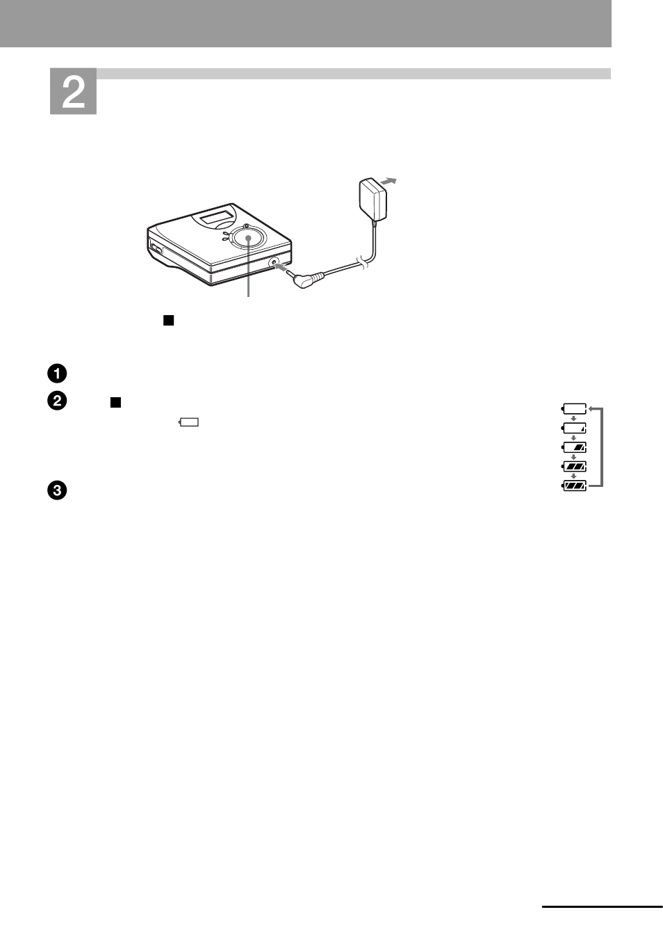 Charge the rechargeable battery | Sony MZ-NF610 User Manual | Page 19 / 124