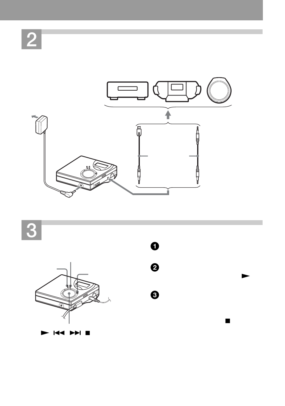 Make connections, Record an md | Sony MZ-NF610 User Manual | Page 23 / 124
