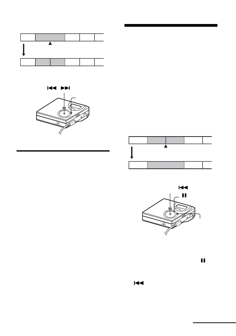 Dividing a track directly, Combining tracks (combine) | Sony MZ-NF610 User Manual | Page 43 / 124