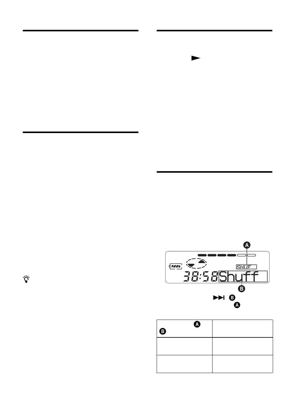 Turning off the beep sound, Recording without overwriting existing material, Creating a new group when recording | Selecting the play mode, Shuff | Sony MZ-NF610 User Manual | Page 56 / 124