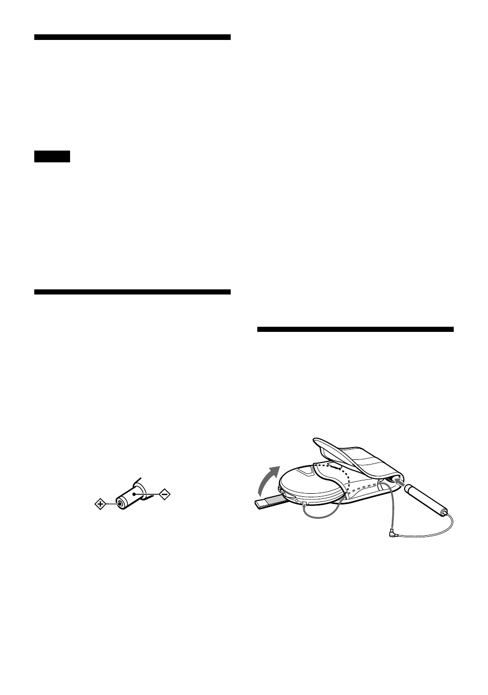 Notes on the power source, Using the carrying case | Sony D-EJ01 User Manual | Page 20 / 28