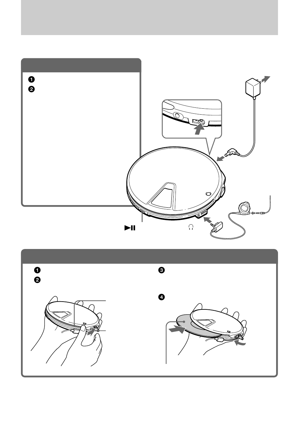 Playing a cd, Connect your cd player, Insert a cd | Sony D-EJ01 User Manual | Page 6 / 28
