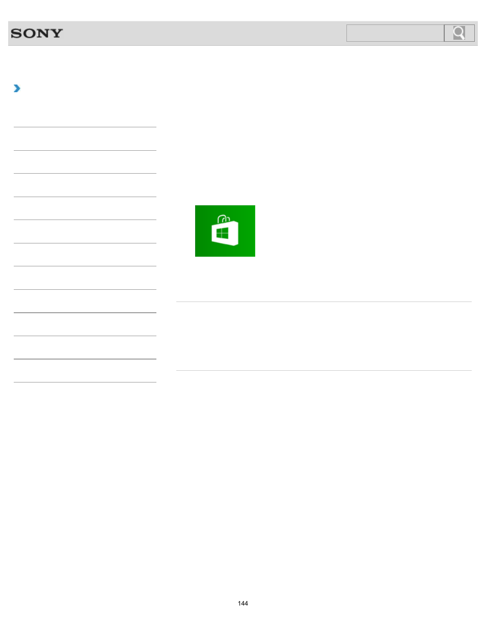 Installing apps from windows store, How to use | Sony SVS1313ZDZB User Manual | Page 144 / 410