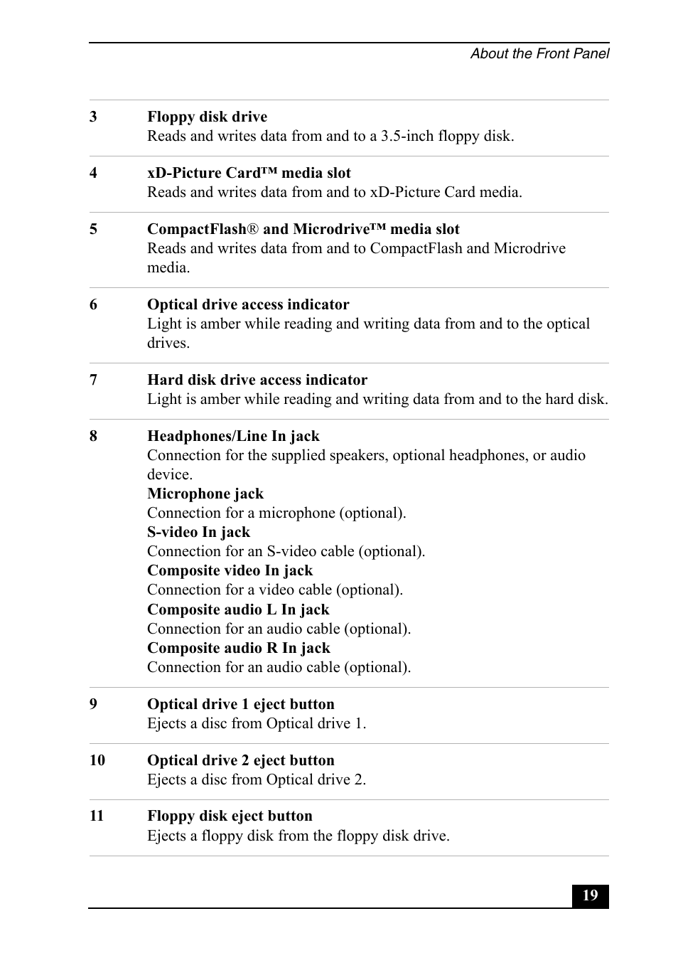 Sony VGC-RA910G User Manual | Page 19 / 80