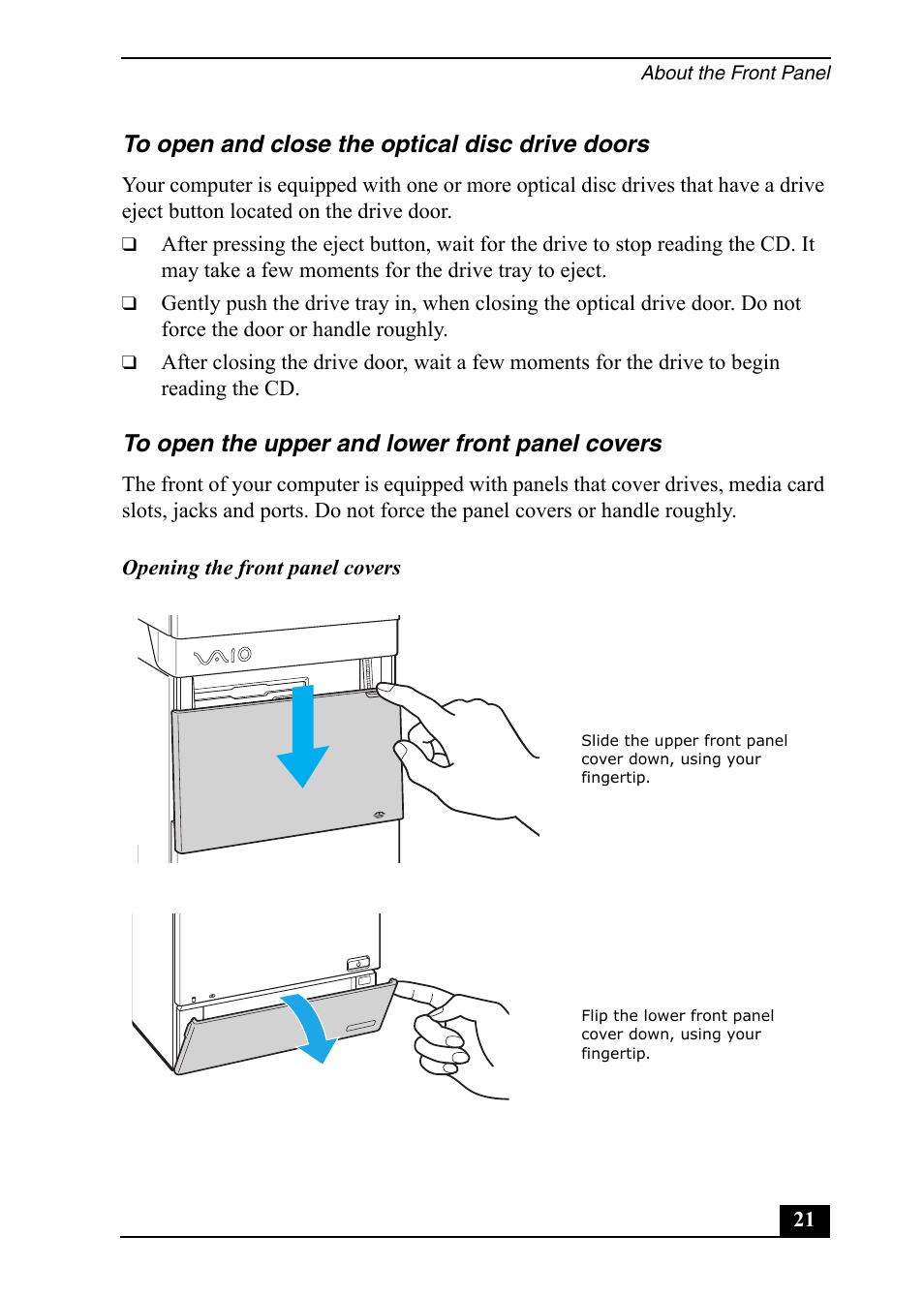 Sony VGC-RA910G User Manual | Page 21 / 80