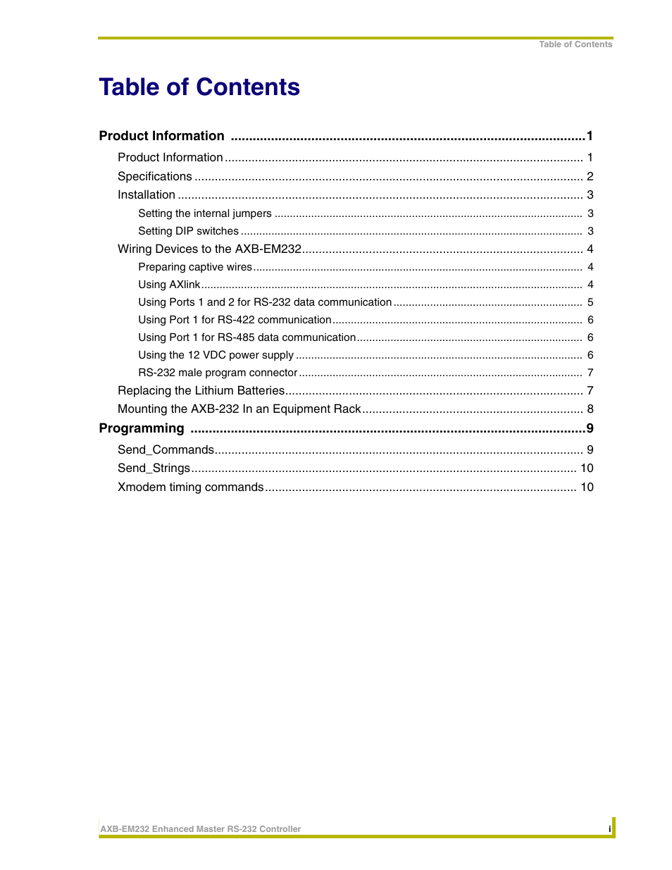 AMX Enhanced Master RS-232 Controller AXB-EM232 User Manual | Page 3 / 16