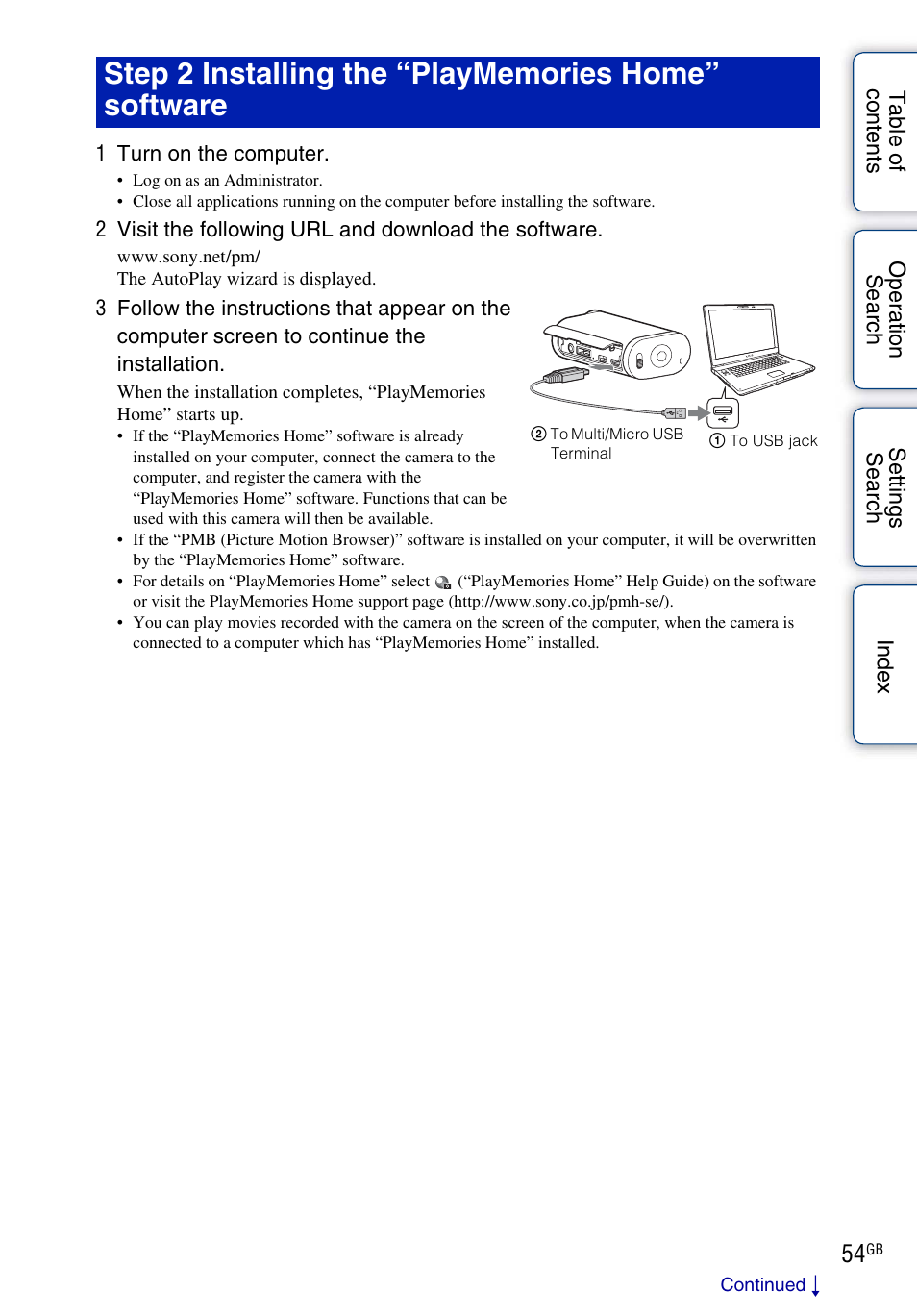 Sony HDR-AS30V User Manual | Page 54 / 73