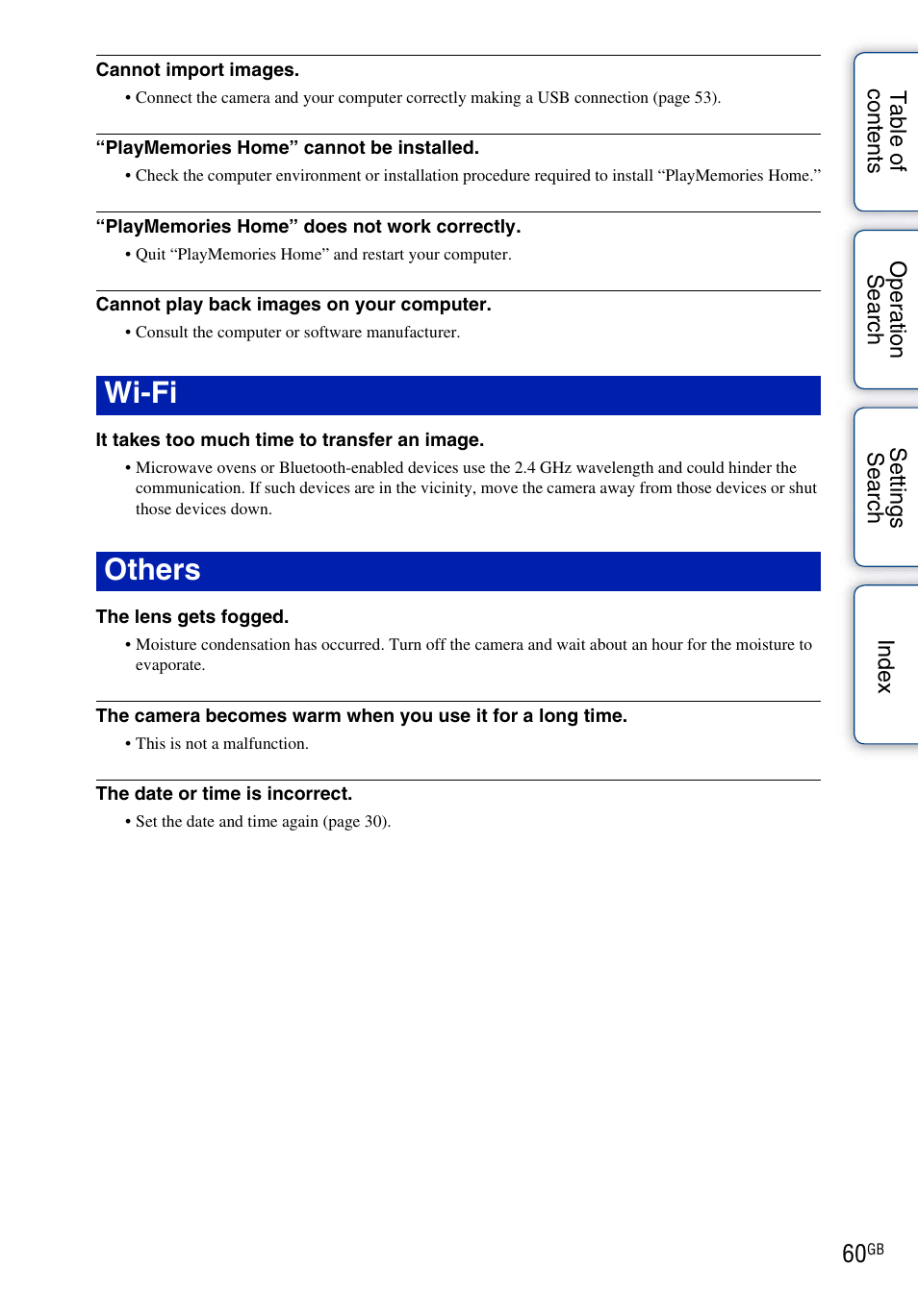 Wi-fi others | Sony HDR-AS30V User Manual | Page 60 / 73