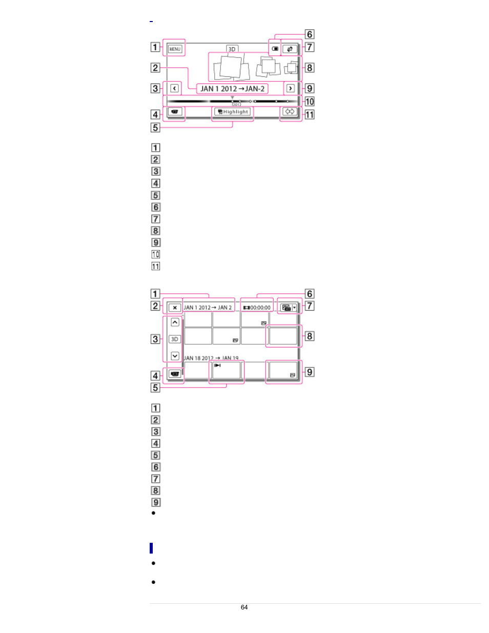 To view 3d movies on the lcd screen | Sony HDR-TD30V User Manual | Page 64 / 250