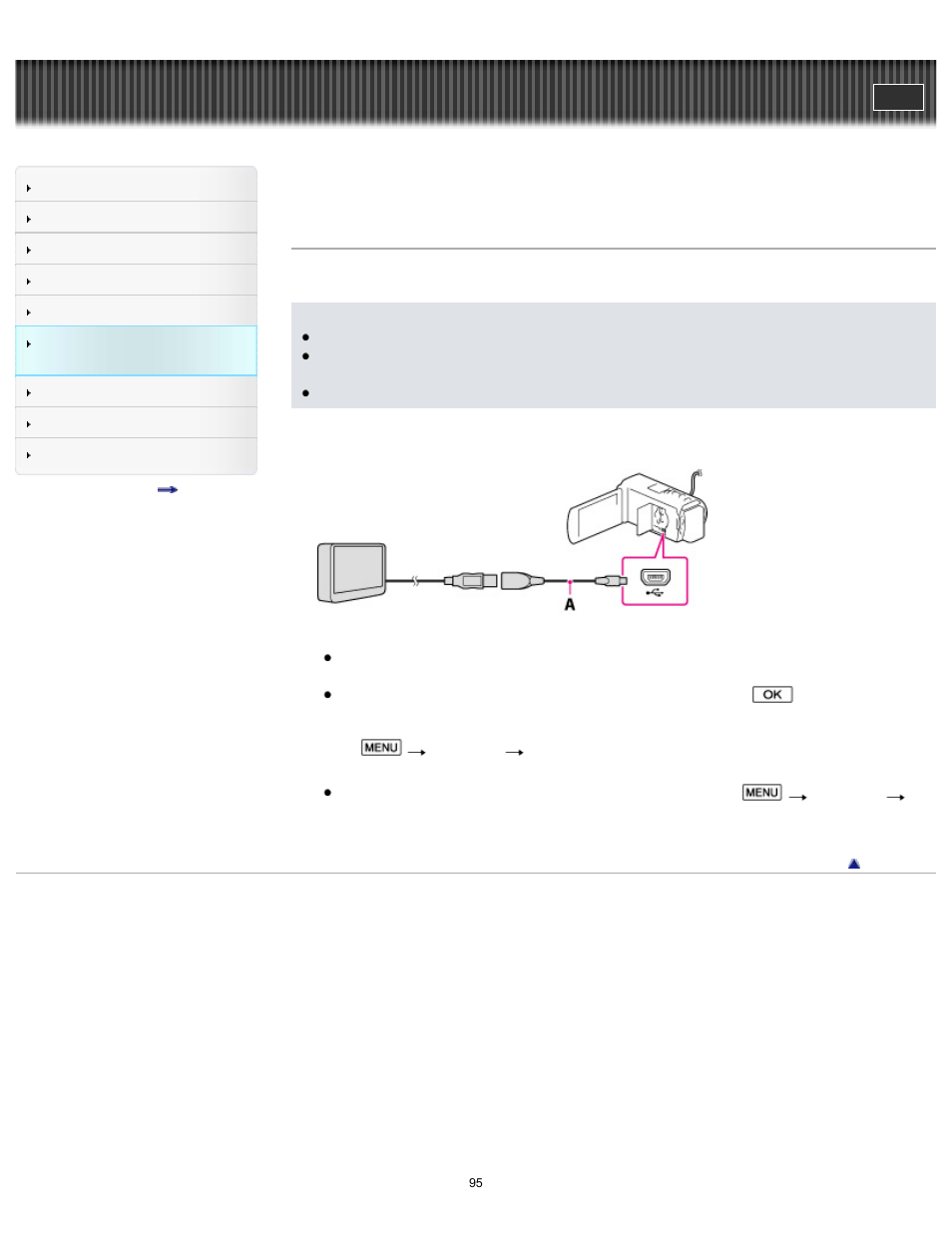 Handycam" user guide | Sony HDR-TD30V User Manual | Page 95 / 250