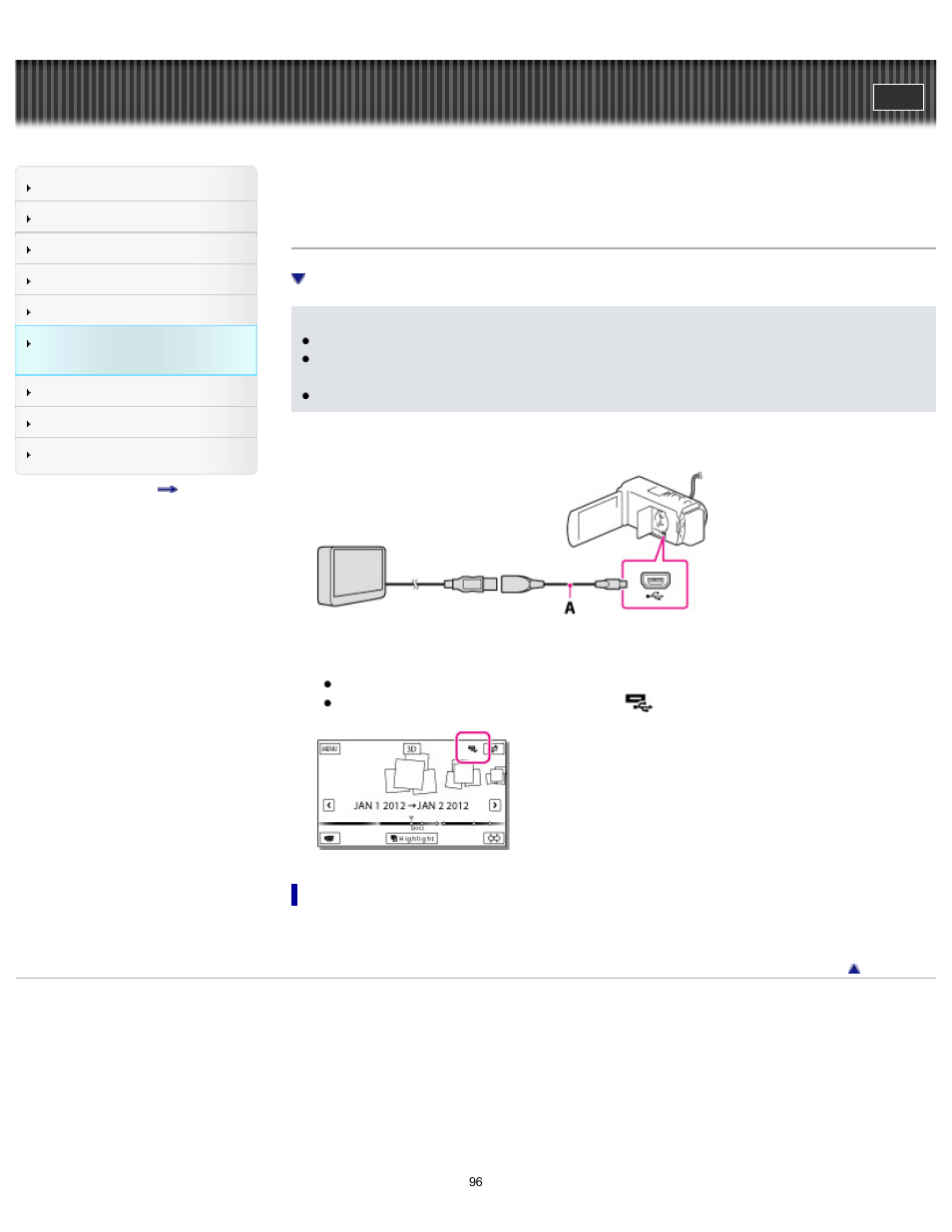 Handycam" user guide | Sony HDR-TD30V User Manual | Page 96 / 250