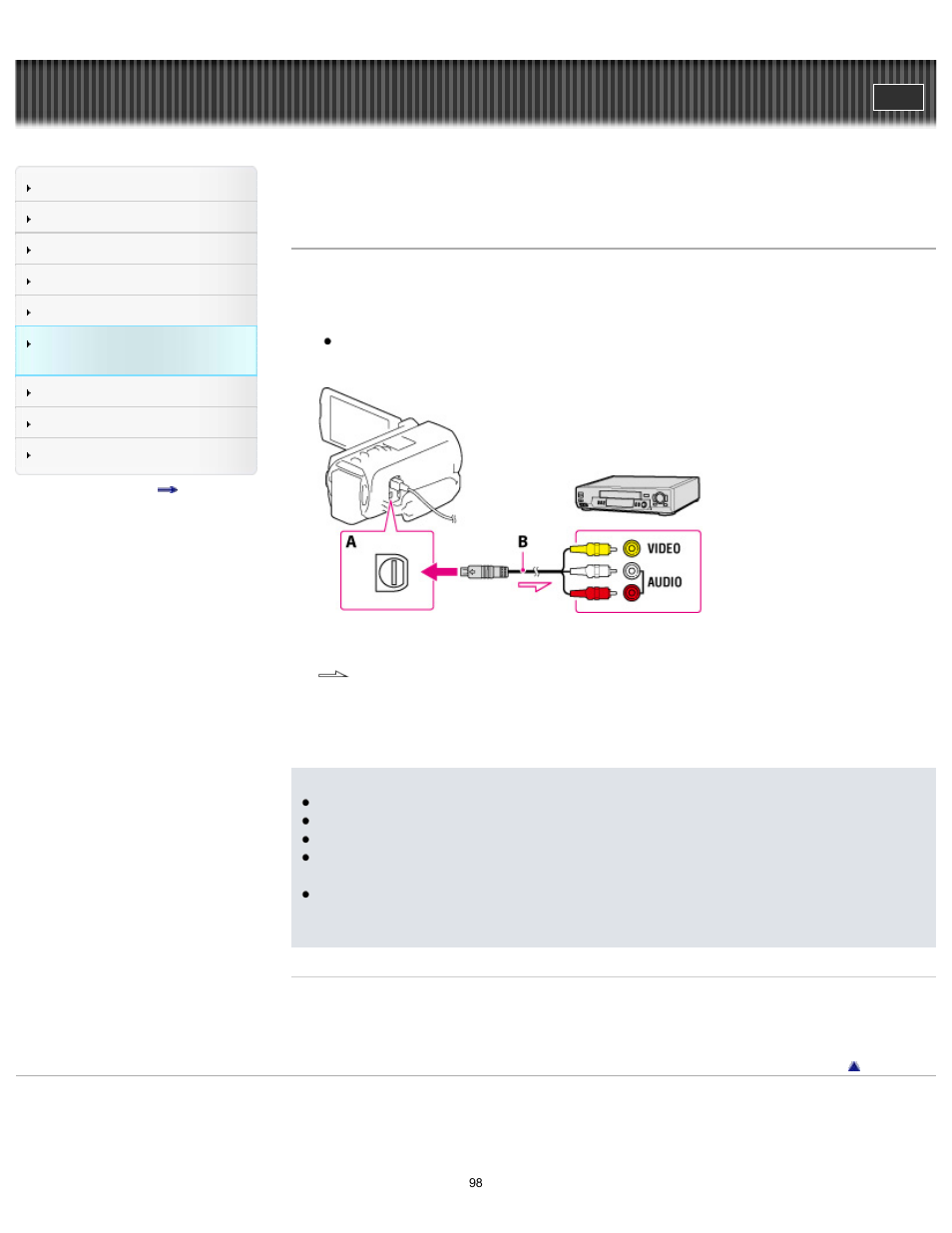 Handycam" user guide | Sony HDR-TD30V User Manual | Page 98 / 250