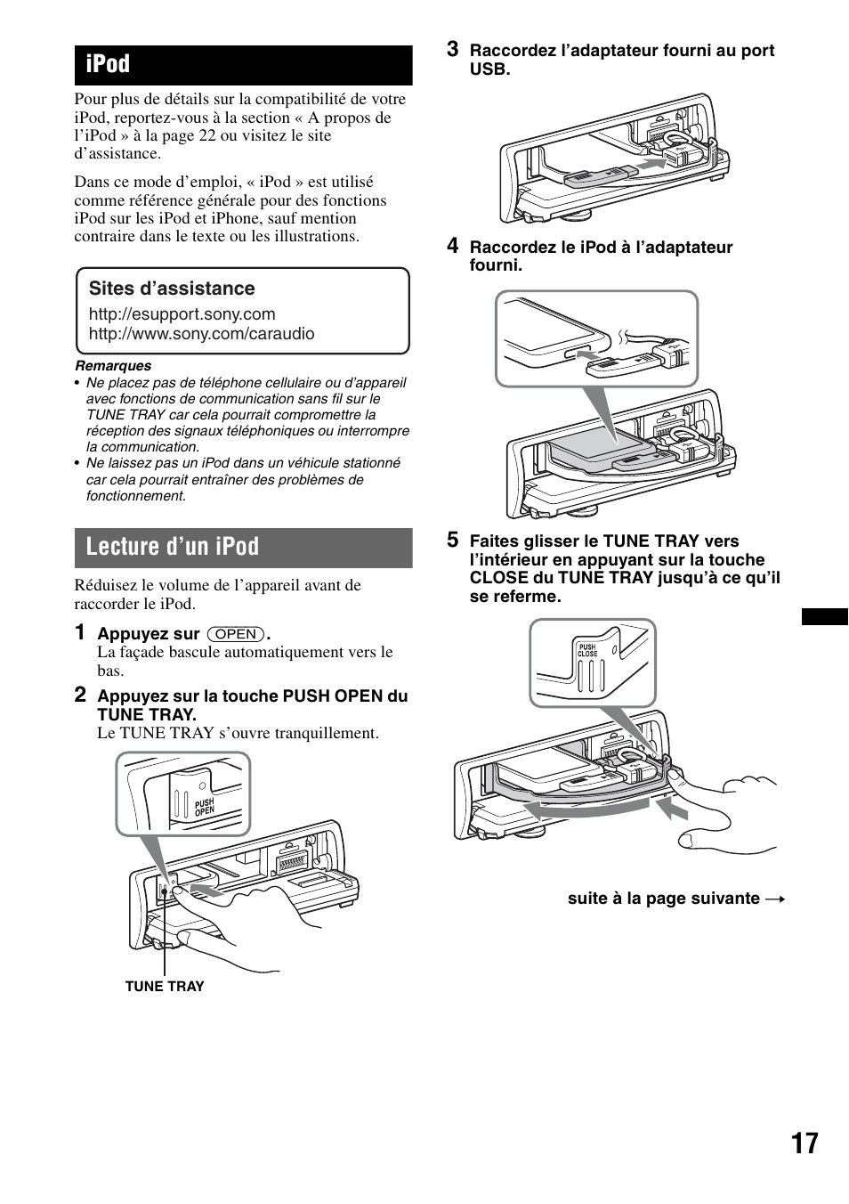 Ipod, Lecture d’un ipod | Sony DSX-S100 User Manual | Page 43 / 80