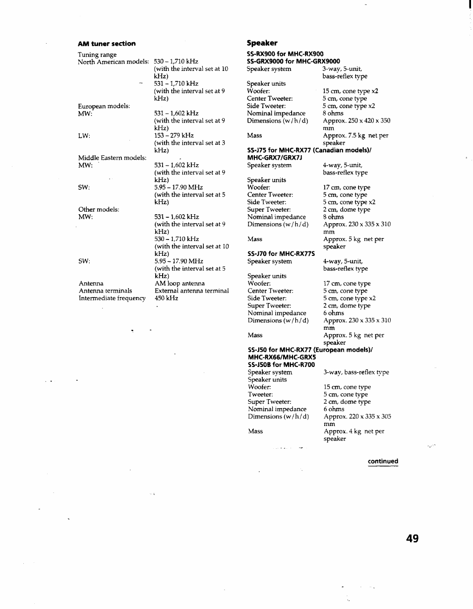 Sony MHC-GRX66 User Manual | Page 49 / 51