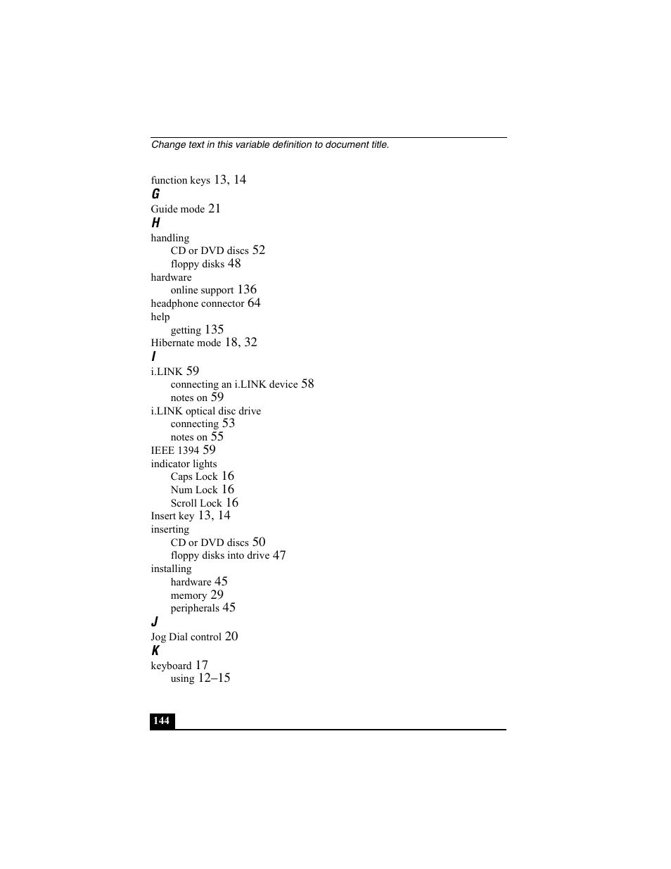 Sony PCG-SRX77P User Manual | Page 144 / 149