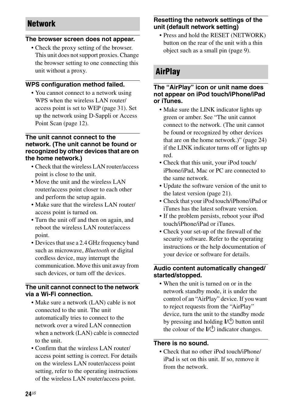 Network airplay | Sony RDP-XA900iP User Manual | Page 28 / 108