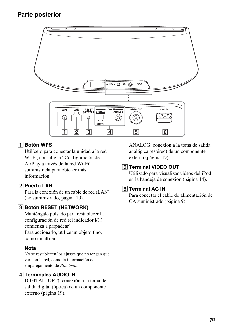 Parte posterior | Sony RDP-XA900iP User Manual | Page 79 / 108