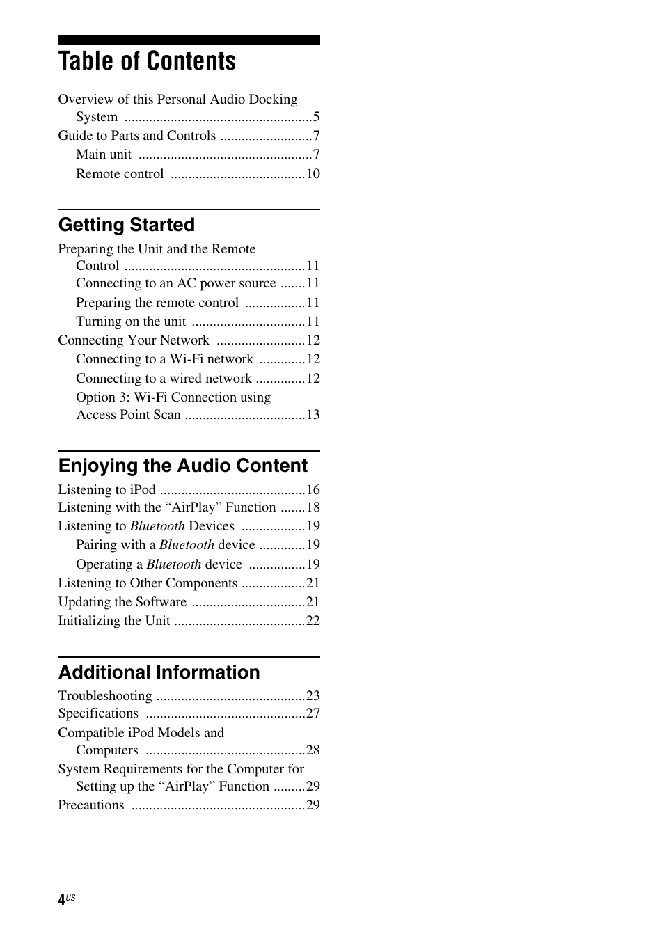 Sony RDP-XA900iP User Manual | Page 8 / 108