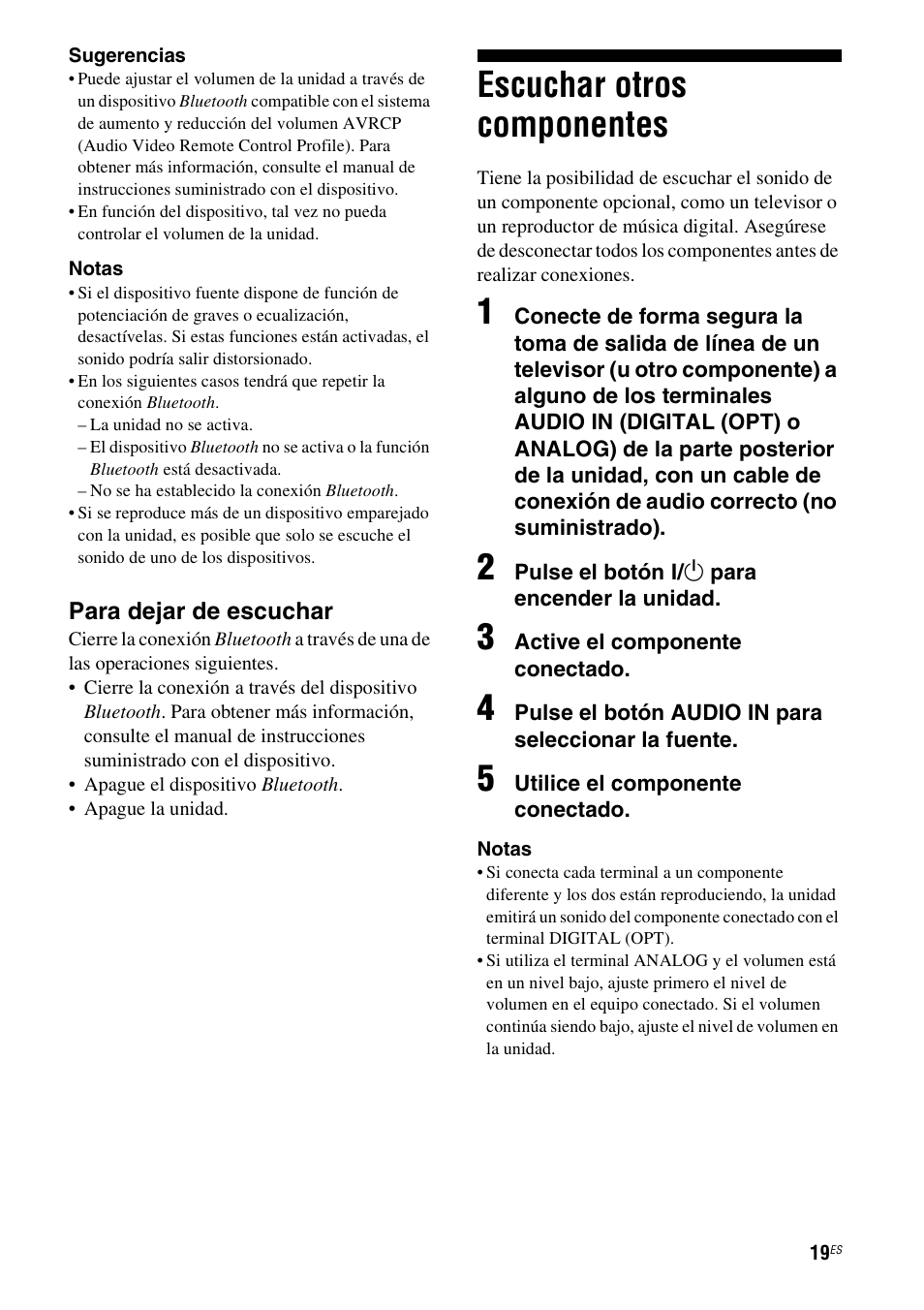 Escuchar otros componentes | Sony RDP-XA900iP User Manual | Page 91 / 108