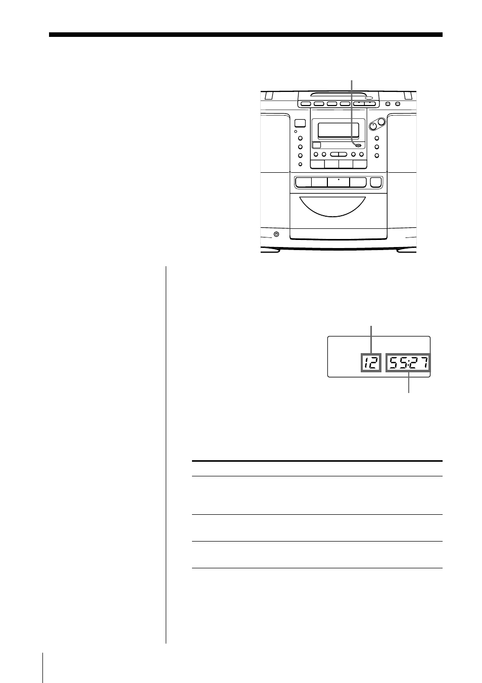 Using the display | Sony ZS-D50 User Manual | Page 12 / 48