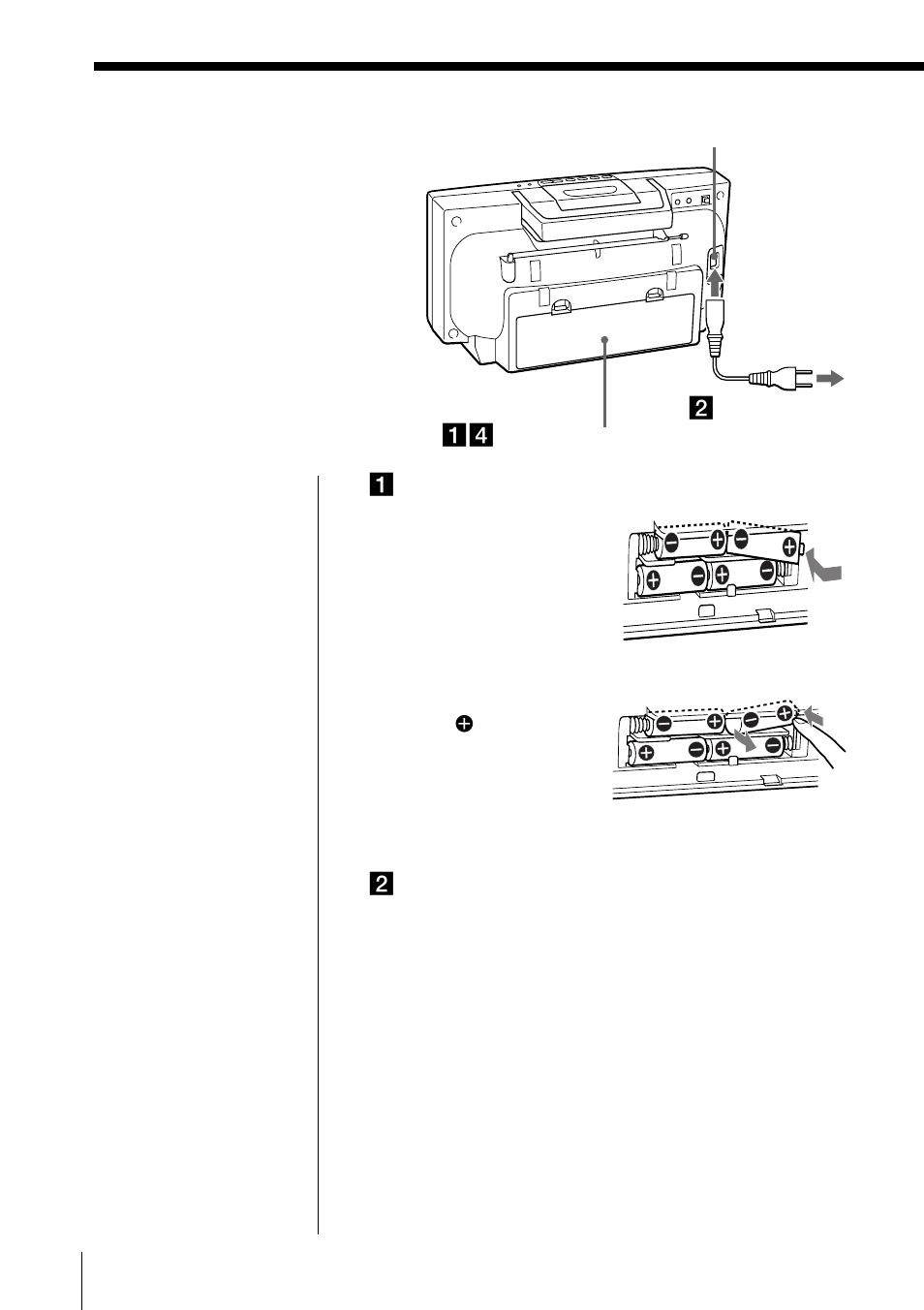 Choosing the power sources | Sony ZS-D50 User Manual | Page 34 / 48