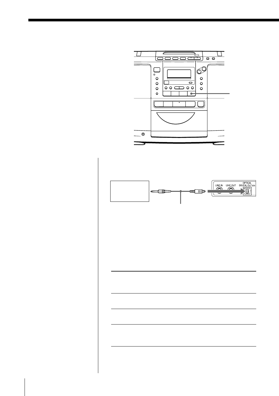 Connecting optional components | Sony ZS-D50 User Manual | Page 36 / 48