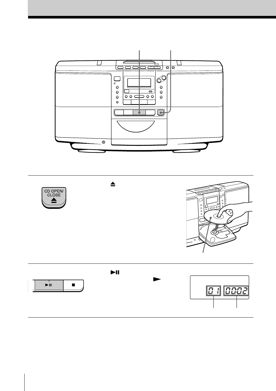 Playing a cd | Sony ZS-D50 User Manual | Page 4 / 48