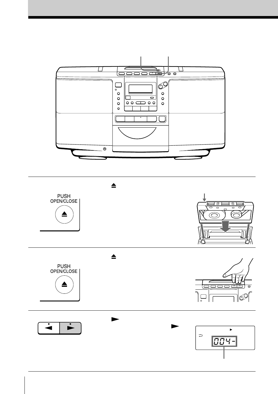Playing a tape | Sony ZS-D50 User Manual | Page 8 / 48