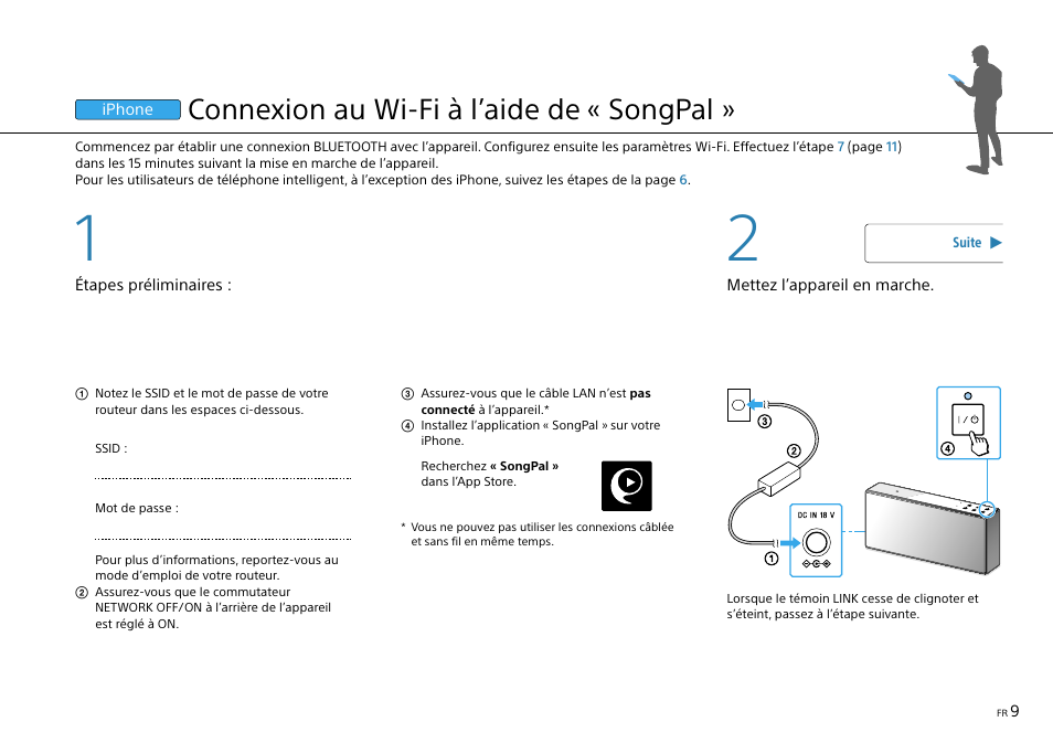 Connexion au wi-fi à l’aide de « songpal | Sony SRS-X7 User Manual | Page 31 / 68