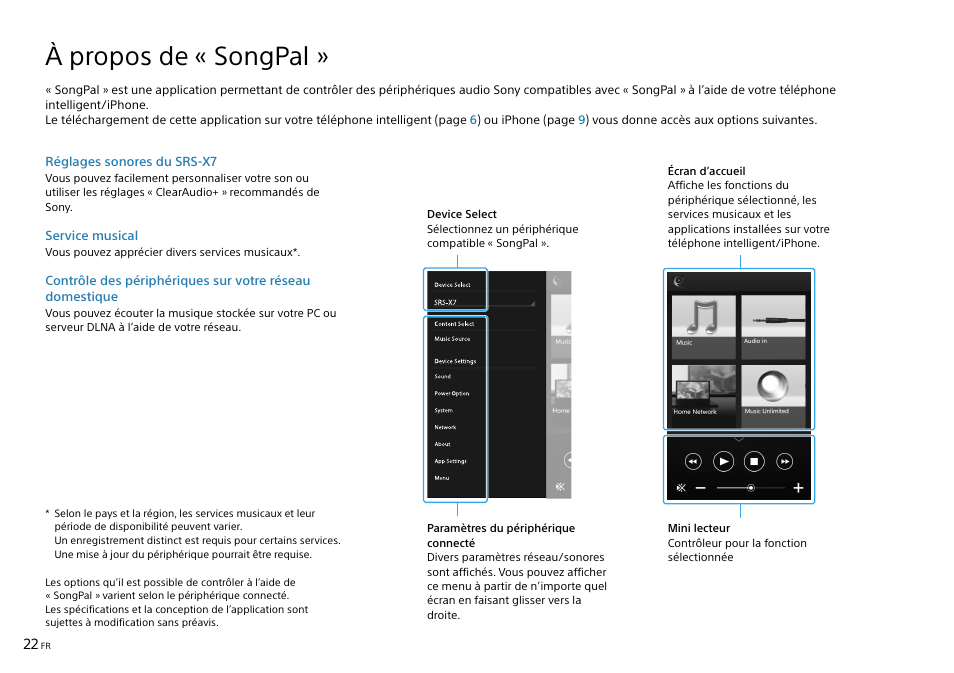À propos de « songpal | Sony SRS-X7 User Manual | Page 44 / 68