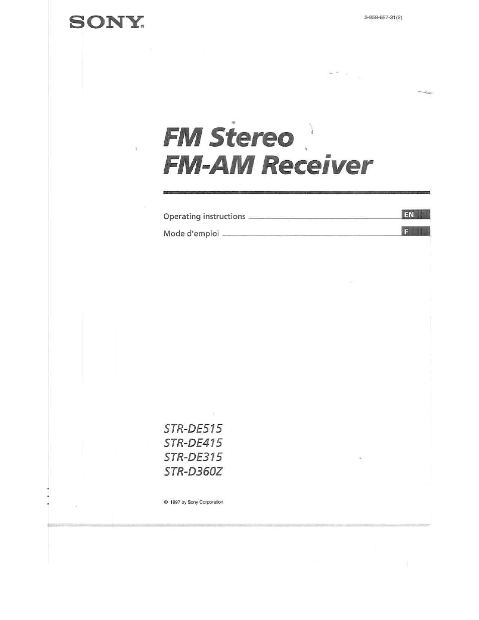 Sony STR-DE515 User Manual | 23 pages