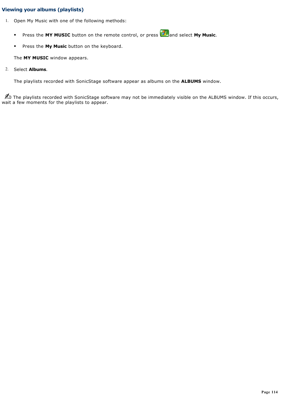 Viewing your albums (playlists) | Sony PCV-RZ50C User Manual | Page 114 / 245