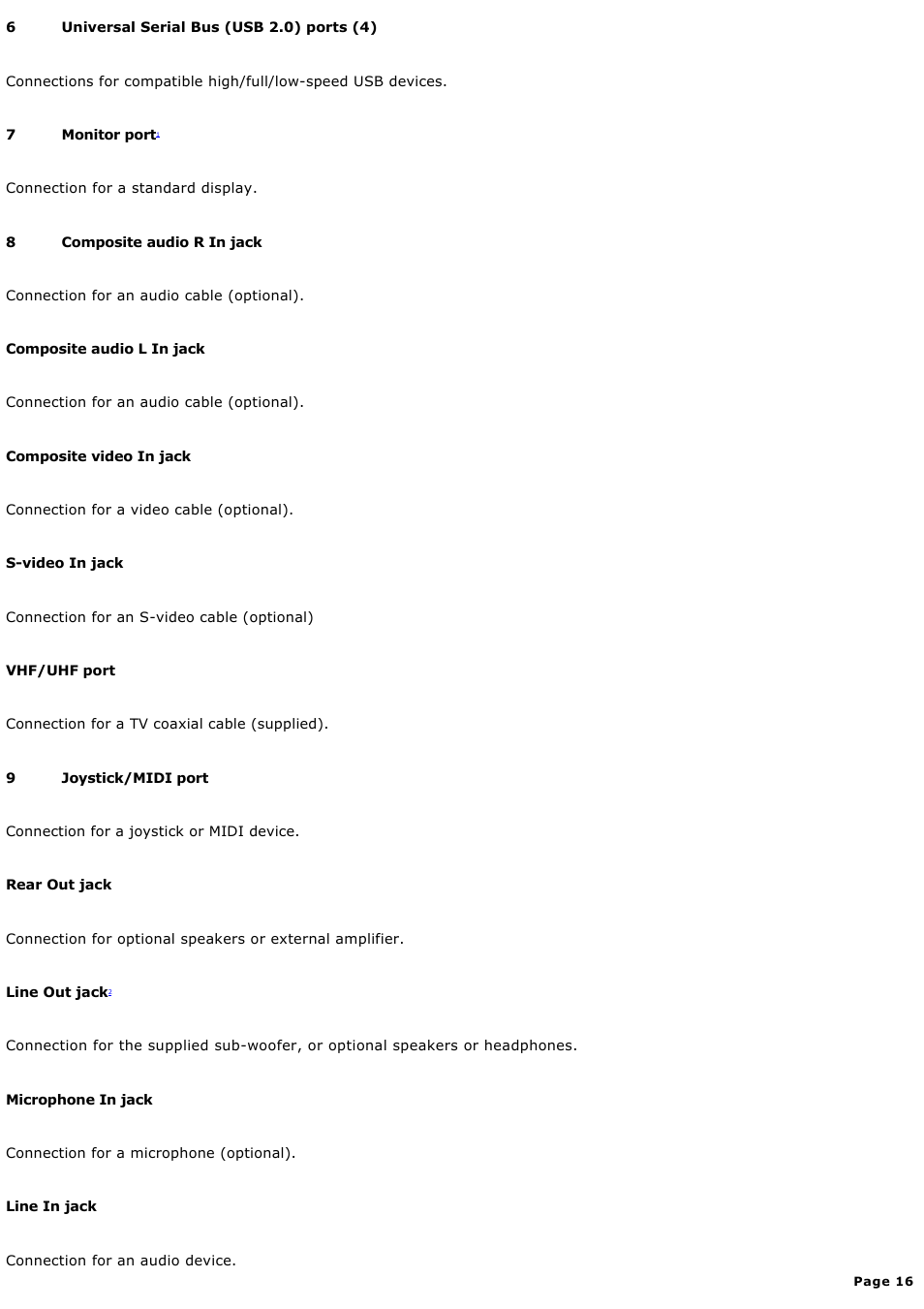 Sony PCV-RZ50C User Manual | Page 16 / 245