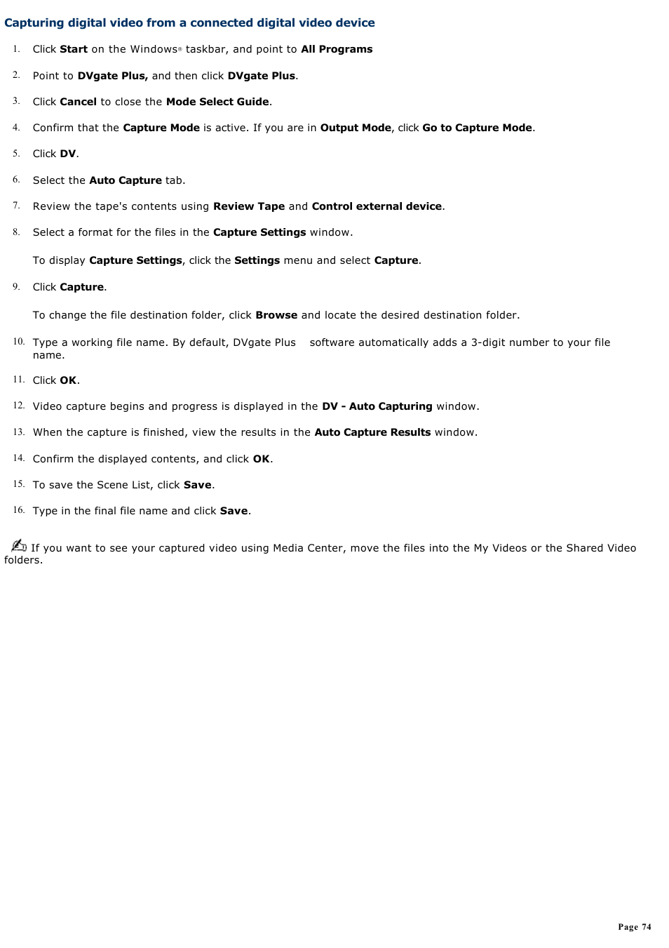 Sony PCV-RZ50C User Manual | Page 74 / 245