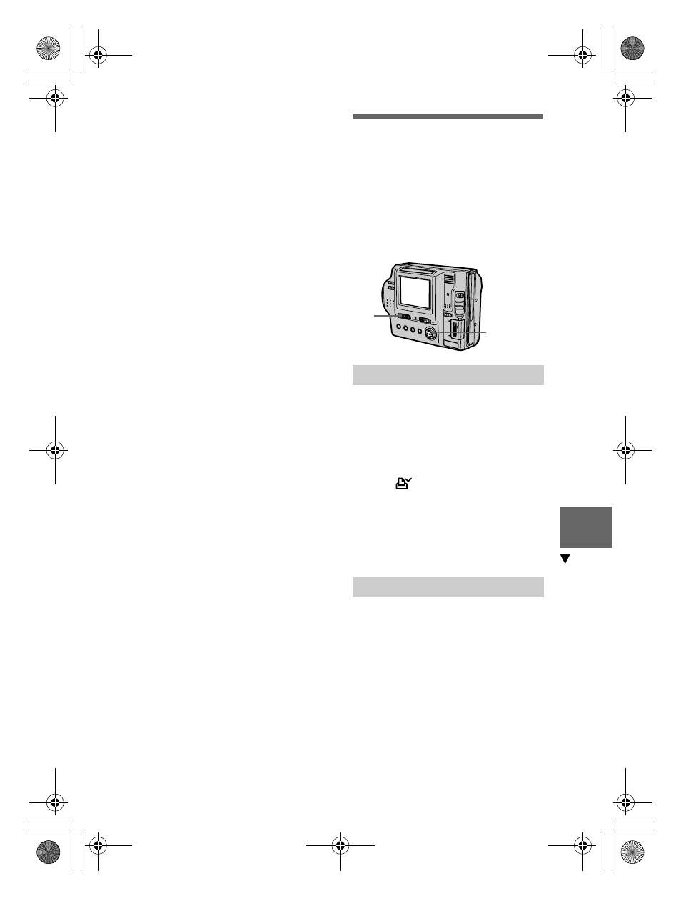 Selecting still images to print (print mark), Selecting still images to print, Print mark) | Sony MVC-FD92 User Manual | Page 69 / 92